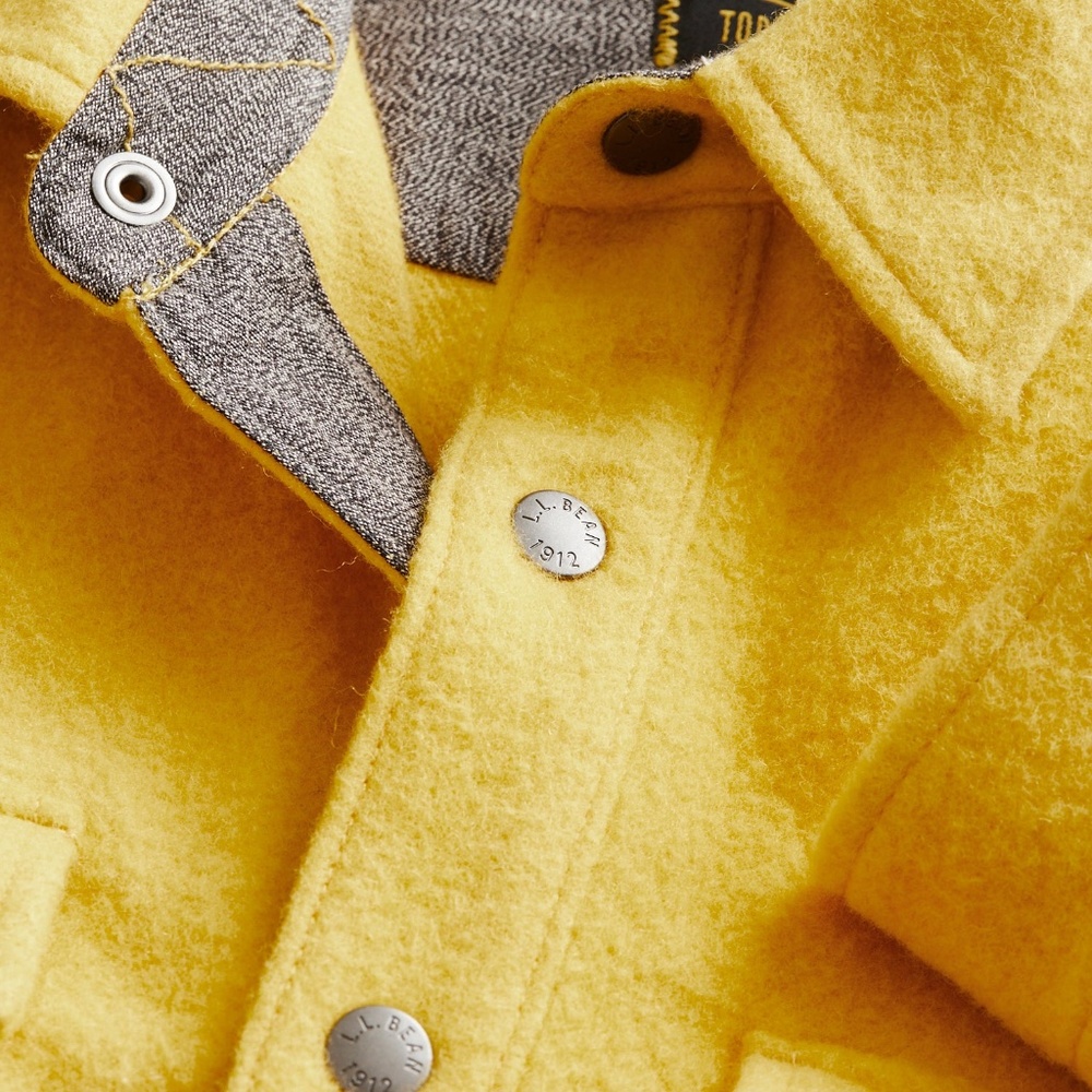 L.L.BEAN X TODD SNYDER WOOL SHIRT JACKET IN AMBER GOLD New w/ Tags! - Picture 4 of 4